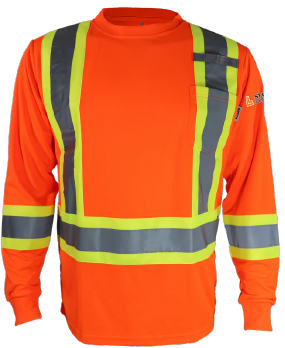 St-Lawrence Cement - STX4LS T-shirt Hi-viz 4po manche longue - DTF. DTF-1096 (MG)